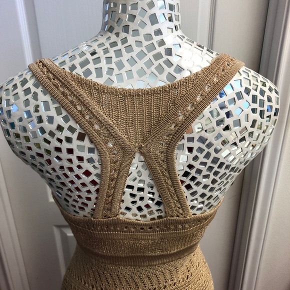 Guess Sultry Crochet Gold Dress - Picture 7 of 10